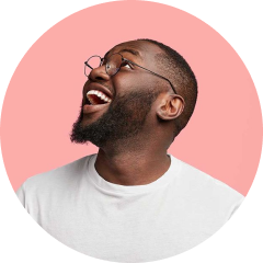 a man laughing
